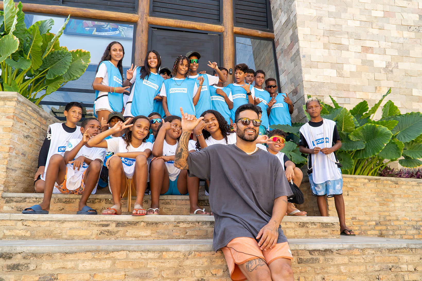 Italo participou de atividade com alunos do Instituto que leva seu nome